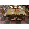 Image 1 : ANTIQUE ENGLISH TUDOR STYLE OAK DINING SET,