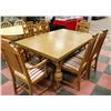 Image 5 : ANTIQUE ENGLISH TUDOR STYLE OAK DINING SET,