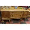 Image 1 : ANTIQUE ENGLISH TUDOR STYLE OAK BUFFET SIDEBOARD,