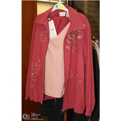 ALFRED DUNNER 3PC CASUAL SUIT, SIZE 18W