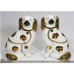 ANTIQUE STAFFORD KING GEORGE SPANIELS