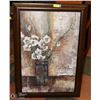 Image 1 : LARGE FLORAL OIL PAINTING ARTIST UNKNOWN