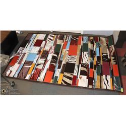 PATCHWORK STYLE AREA RUG, 90" X 58"