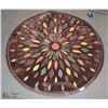 Image 1 : FLORAL STYLE AREA RUG / WALL ART,, 58" DIAMETER