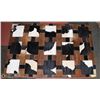 Image 1 : COWHIDE LOOK AREA RUG / WALL ART, 53" X 35"