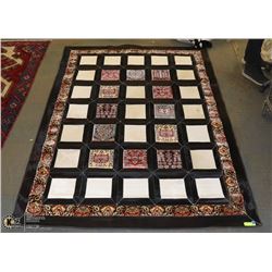 GEOMETRIC STYLE AREA RUG / WALL ART, 58" X 88"