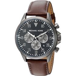 NEW MICHAEL KORS 3-CHRONO 45MM BLACK DIAL MSRP$339