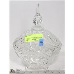 COVERED FOOTED DISH 10" TALL