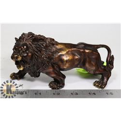 VINTAGE METAL LION CAST METAL DOOR STOP 6.5" LONG