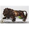 Image 1 : VINTAGE METAL LION CAST METAL DOOR STOP 6.5" LONG