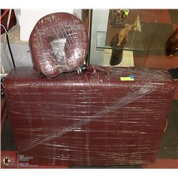 MASSAGE TABLE BURGANDY TABLE WITH FACE CRADLE