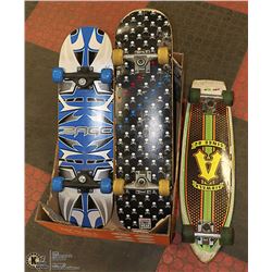 3 SKATEBOARDS: AIRWALK, RAGE & VISION STREET WEAR