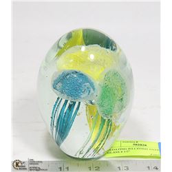 FLOATING JELLYFISH ANTIQUE GLASS 4 1/2"