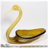 Image 1 : ART GLASS SWAN SCULPTURE  10" TALL