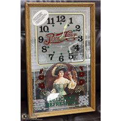 PEPSI-COLA CLOCK 21" X 13"