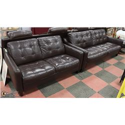 LEATHERETTE SOFA  83"  &  LOVESEAT  63" SET