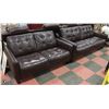 Image 1 : LEATHERETTE SOFA  83"  &  LOVESEAT  63" SET
