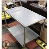 Image 1 : PRODUCE TABLE CART - 2 LEVELS - STA INLESS STEEL