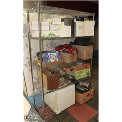 RACK FULL OF UNCLAIMED MERCHANDISE, ALL PROCEEDS