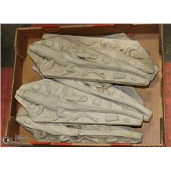 LOT OF 8 CONCRETE ALLIGATORS 16" LONG