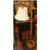 Image 1 : VINTAGE WOOD FLOOR LAMP ( WORKING ) 53" TALL  -
