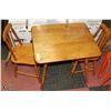 Image 1 : CHILDRENS WOOD TABLE & 2 CHAIR SET