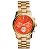 Image 7 : NEW MICHAEL KORS GOLD TONE ORANGE DIAL MSRP $345