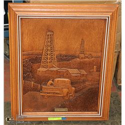 19"X15" K. MURRAY LIMITED HAND CARVED "OIL