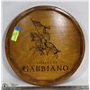 Image 1 : 15" ROUND WINE BARREL LID SERVING TRAY GABBIANO
