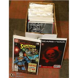 SHORT BOX OF MOSTLY BATMAN / SUPERMAN COMICS