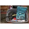 Image 1 : TOTE OF MISC TOOLS  AND MORE
