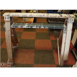 PAIR OF WOOD SAW HORSES