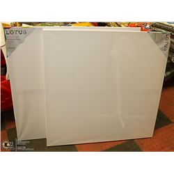 LOT OF 2 ARTISTIC PAINTING CANVASES 36" X 36"