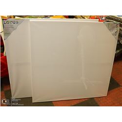 LOT OF 2 ARTISTIC PAINTING CANVASES 36" X 36"