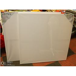 LOT OF 2 ARTISTIC PAINTING CANVASES 36" X 36"