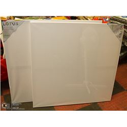 LOT OF 2 ARTISTIC PAINTING CANVASES 36" X 36"