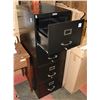 Image 1 : BLACK COMMODORE 4 DRAWER FILING CABINET. OFFICE