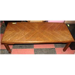 VINTAGE SOLID WOOD COFFEE TABLE (MADE IN CANADA)