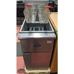 NEW ICB DUAL-BASKET NATURAL GAS DEEP FRYER W/