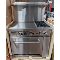 NEW ICB COMMERCIAL RANGE W/ 24" GRIDDLE & 2 BURNER