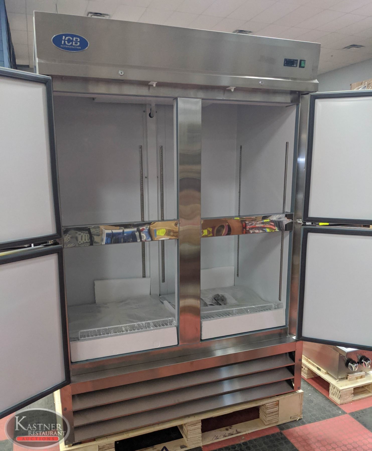 NEW ICB STAINLESS STEEL 2DOOR SPLIT COOLER