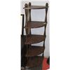 Image 1 : VINTAGE FIVE TIER STANDING CORNER SHELF (WOOD)