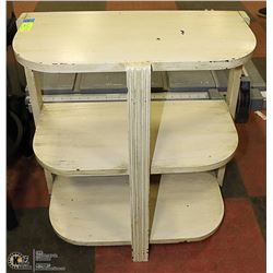 END TABLE  3 SHELF, WOOD, PAINTED WHITE