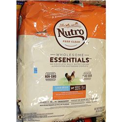 TWO 13.61KG BAGS NUTRO FARM RAISED CHICKEN DOG
