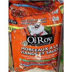 TWO 18KG BAGS OL' ROY MEATY CHUNKS AND GRAVY