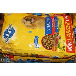 TWO 20KG BAGS PEDIGREE BEEF AND VEGETABLE