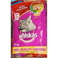 9.1KG BAG WHISKAS REAL CHICKEN CAT FOOD