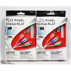 2 NEW SETS OF FLAT SCREEN COMPONENT VIDEO CABLES
