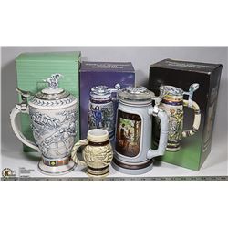 LOT OF 6 AVON STEINS