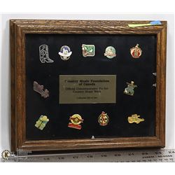 COUNTRY MUSIC  FOUNDATION OF CANADA PIN SET